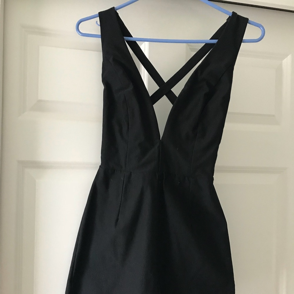 Black strapped romper/ jumpsuit